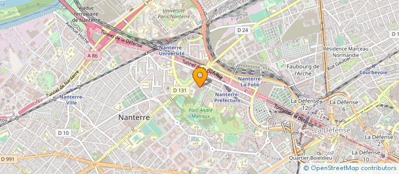 localisation de l'entreprise SCP MARGUET REBOUL à NANTERRE