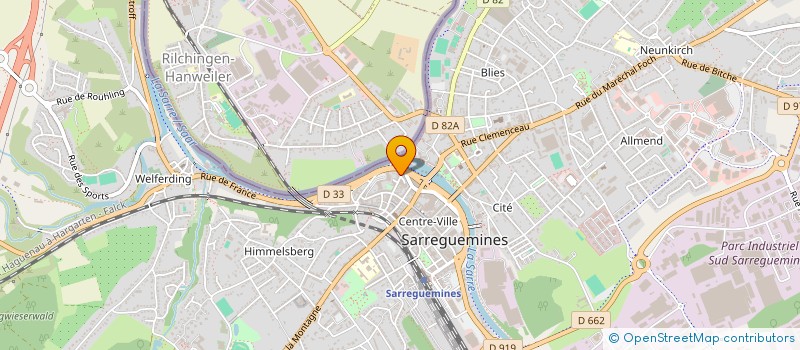 localisation de l'entreprise SCP MEDECINS BIETTE ET GREIVELDINGER à SARREGUEMINES