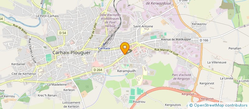 localisation de l'entreprise SCP MEDICAL CARDIO à CARHAIX-PLOUGUER