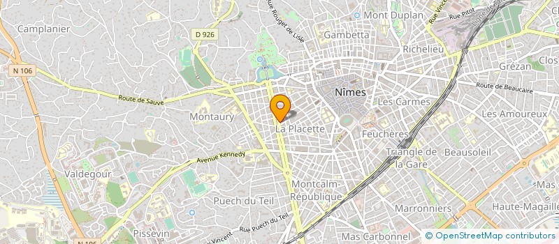 localisation de l'entreprise SCP MOMBELLET  NIMES