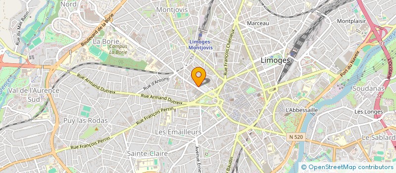 localisation de l'entreprise SCP PATRICK DOUCHET-LAURENT PILLE à LIMOGES