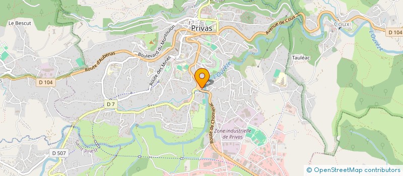 localisation de l'entreprise SCP PETANQUE  PRIVAS