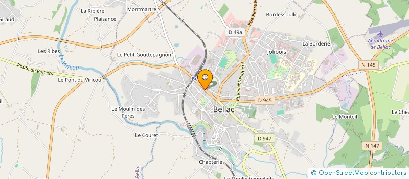 localisation de l'entreprise SCP PHILIPPE HOGREL ET AURELIE BOISSONNADE NOTAIRES ASSOCIES à BELLAC