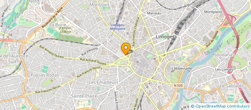 localisation de l'entreprise SCP PLEINEVERT DOMINIQUE ET ABEL à LIMOGES