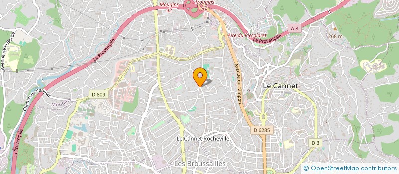 localisation de l'entreprise SCP PRIMEVERE à LE CANNET