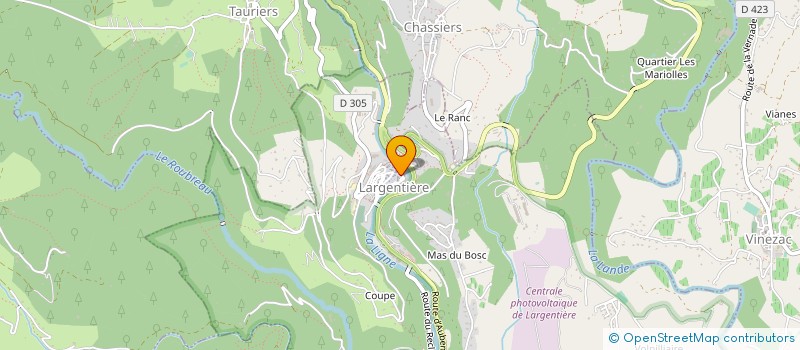 localisation de l'entreprise SCP REMY LABEILLE, NATHALIE BRUNEL ET CYRIL FAISANT, HUISSIERS DE JUSTICE ASSOCIES à LARGENTIERE