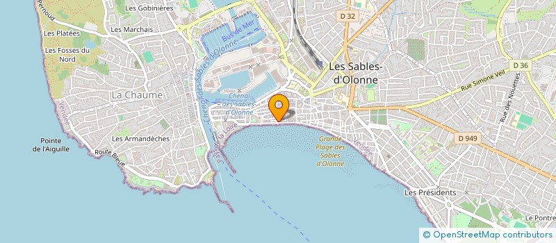 localisation de l'entreprise SCP RICOUR à LES SABLES D'OLONNE
