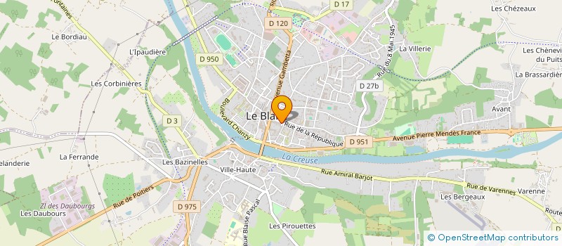 localisation de l'entreprise SCP ROUET HEMERY ET ROBIN à LE BLANC