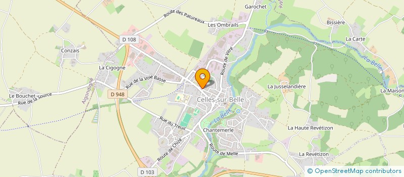 localisation de l'entreprise SCP ROY MEYNENG à CELLES-SUR-BELLE