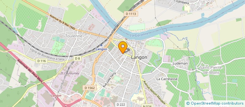 localisation de l'entreprise SCP SANDRINE ROULIERE, CLAUDINO RAZA, PAUL HUGUES CALLIGARIS & JULIE BRUNETIER-CASSAN  LANGON