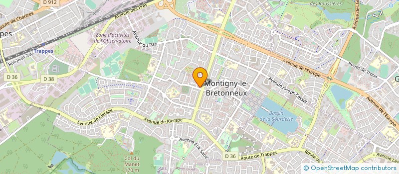 localisation de l'entreprise SCP SOVIA CHAVENAY à MONTIGNY-LE-BRETONNEUX