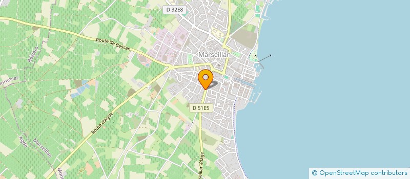 localisation de l'entreprise SCP VETERINAIRE CANTAT C & GAMET K à MARSEILLAN
