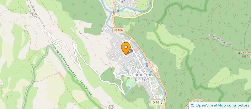 localisation de l'entreprise SCP VETERINAIRE COENDERS  FLORAC TROIS RIVIERES