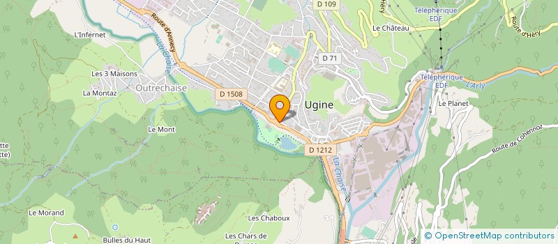 localisation de l'entreprise SCP VETERINAIRE DES 4 VALLEES à UGINE