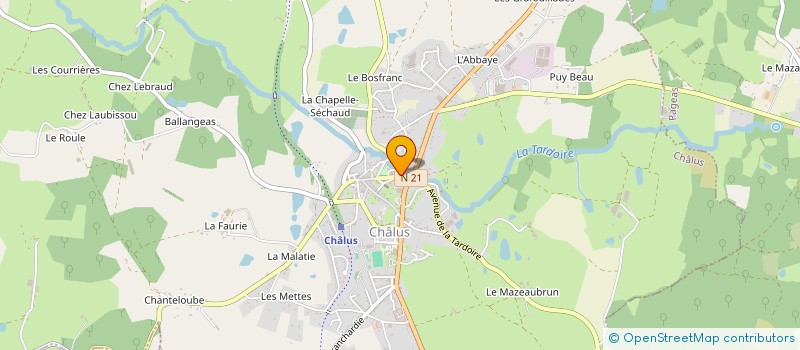 localisation de l'entreprise SCP VETERINAIRE DES ASPHODELES à CHALUS