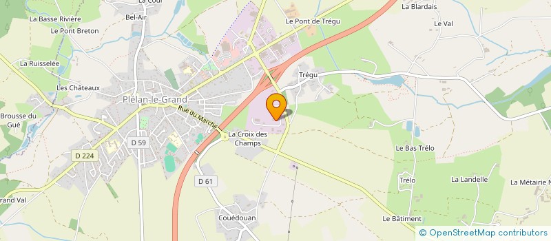 localisation de l'entreprise SCP VETERINAIREES DES NOES à PLELAN-LE-GRAND