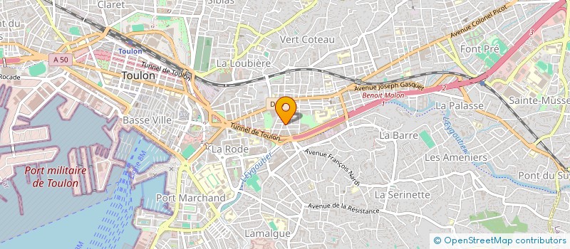 localisation de l'entreprise SCP VETERINAIRES BOUBEE MARGUIN à TOULON