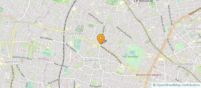 localisation de l'entreprise SCP VETERINAIRES DRS DECAZES FARINES à BORDEAUX