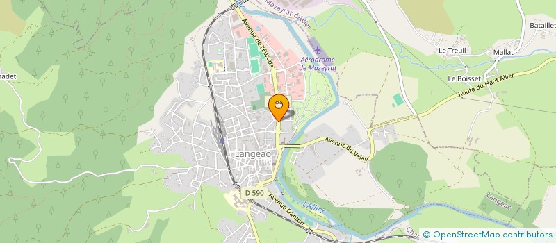 localisation de l'entreprise SCP VETERINAIRES VET ARVERNE à LANGEAC