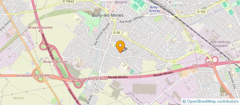 localisation de l'entreprise SCP WOSKOWIAK ET WATTERLOT à BULLY LES MINES
