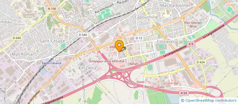 localisation de l'entreprise SCP YACONO - DE FAUCAL - LE CALVEZ - BRONER - MANE, PNEUMOLOGUES, ALLERGOLOGUES, INFECTIOLOGUES  NIMES