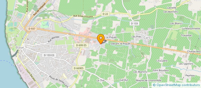 localisation de l'entreprise SCPB  CARS