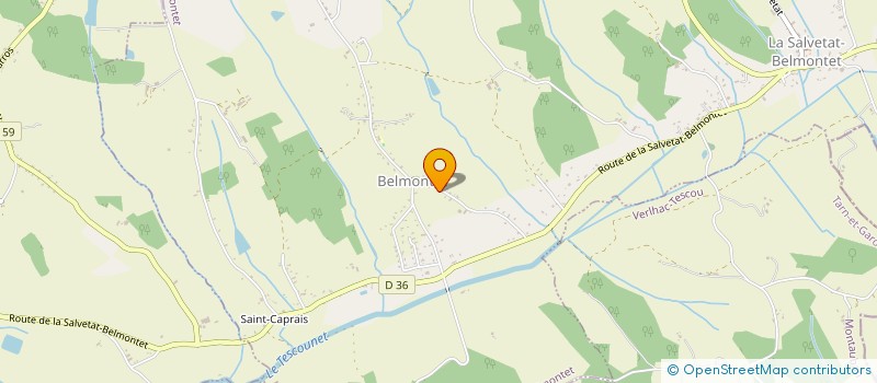 localisation de l'entreprise SCPM à LA SALVETAT-BELMONTET