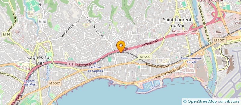 localisation de l'entreprise SCR LE FIDJI  CAGNES-SUR-MER