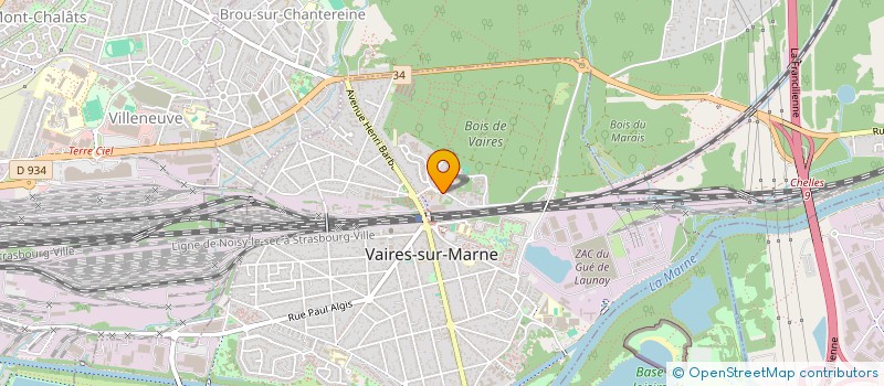 localisation de l'entreprise SCRABBLE-CLUB VAIRES 77  VAIRES-SUR-MARNE