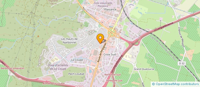 localisation de l'entreprise SCRABBLE CORBIERES LITTORAL NARBONNE (S C L I N)  NARBONNE