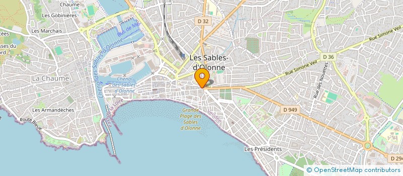 localisation de l'entreprise SCRABBLE DU LITTORAL à LES SABLES D'OLONNE