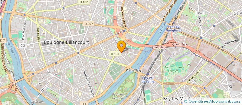 localisation de l'entreprise SCREG à BOULOGNE-BILLANCOURT