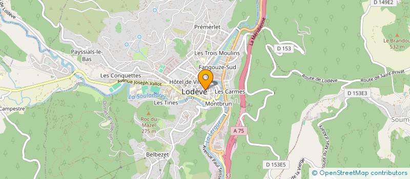 localisation de l'entreprise SCRIBE à LODEVE