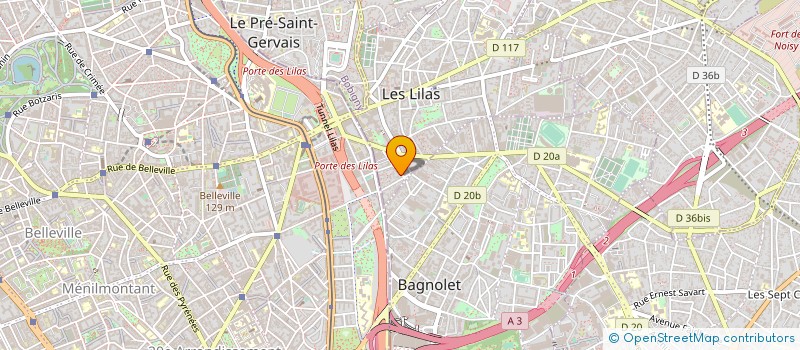 localisation de l'entreprise SCRIBE à LES LILAS