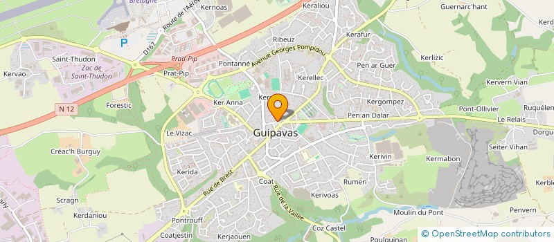 localisation de l'entreprise SCRIBES  GUIPAVAS