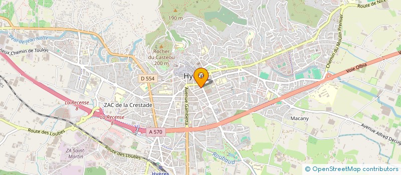 localisation de l'entreprise SCRILEC  HYERES