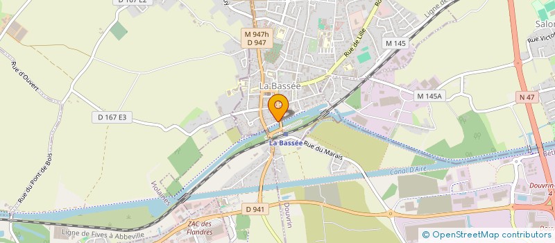 localisation de l'entreprise SCS MANUTENTION VANACKER CIE à LA BASSEE