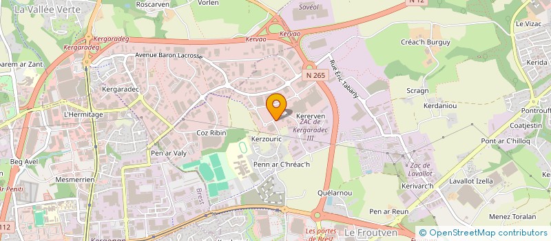 localisation de l'entreprise SCT CALORIFUGEAGE à GUIPAVAS