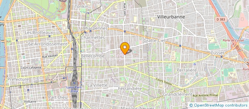 localisation de l'entreprise SCUTIFORM  VILLEURBANNE