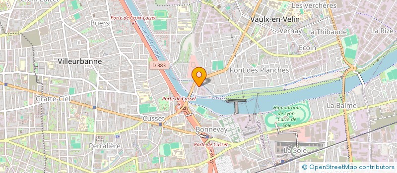 localisation de l'entreprise SD AC  VILLEURBANNE