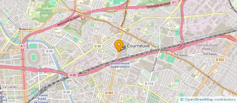 localisation de l'entreprise SD AUTO à LA COURNEUVE