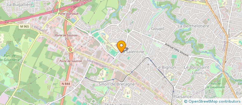 localisation de l'entreprise SD DRIVE  ORVAULT