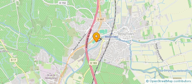 localisation de l'entreprise SD PHOTOVOLTAIQUE  BEDARRIDES