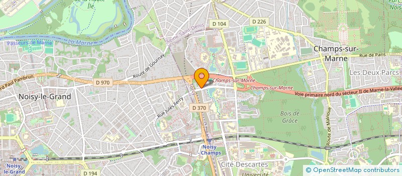 localisation de l'entreprise SD PNEU SERVICES à CHAMPS-SUR-MARNE