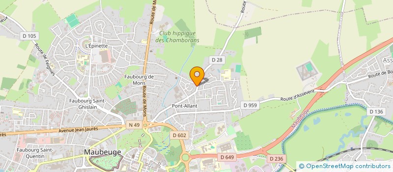 localisation de l'entreprise SD SERVICES à MAUBEUGE