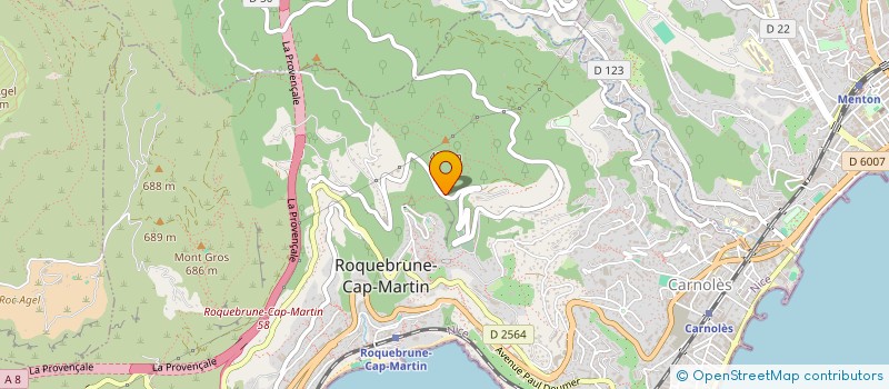 localisation de l'entreprise SD2A à ROQUEBRUNE-CAP-MARTIN