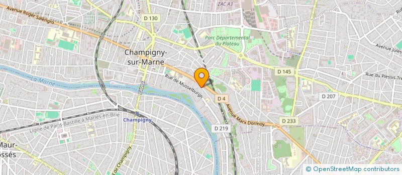 localisation de l'entreprise SD2M à CHAMPIGNY-SUR-MARNE