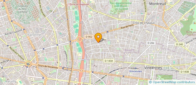 localisation de l'entreprise SDB FRUITS ET LEGUMES à MONTREUIL
