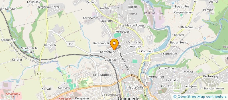 localisation de l'entreprise SDB JELA  QUIMPERLE