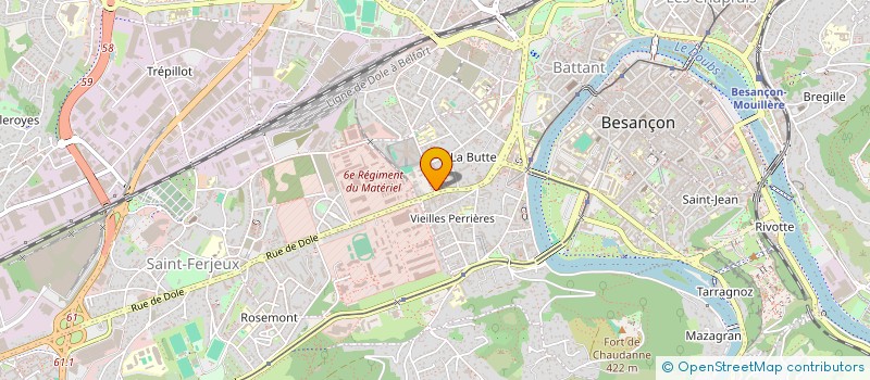 localisation de l'entreprise SDC 2 RUE LOUIS PERGAUD ET 50 TER RUE DE DOLE  BESANCON